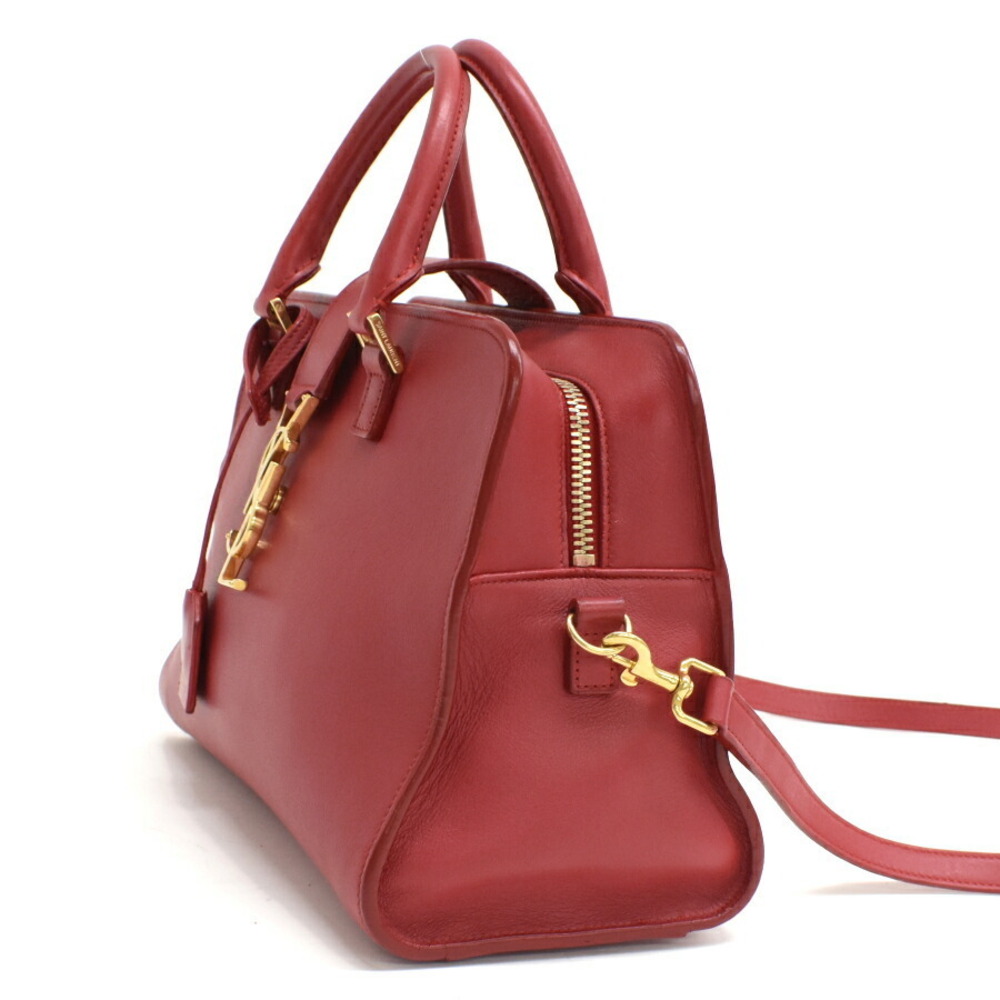 Saint Laurent Paris Cabas Handbag Red Leather - Picture 2 of 9